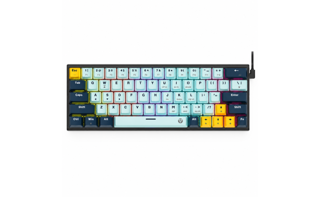 Fantech ATOM63 MK874V2 MIZU Wired Mechanical Keyboard SkyBlue / Navy – Taro Switch